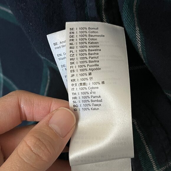 Fjallraven Ovik Comfort Flannel Button Up Shirt - Men's Size S - Blue Green - Picture 5 of 12